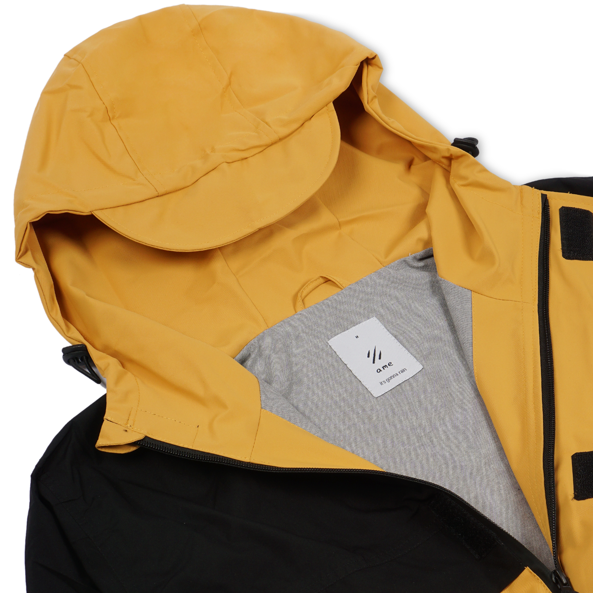 AME Raincoat_Nitton Parka Yellow Black_1